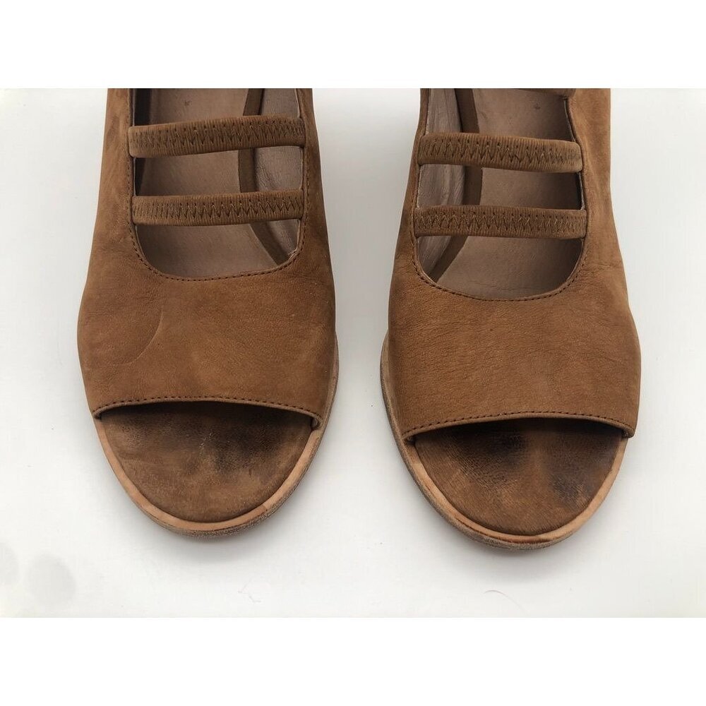 Eileen Fisher James Strappy Sandals Tan Light Brown Open Toe Zip Back Women's 9 - Picture 6 of 8